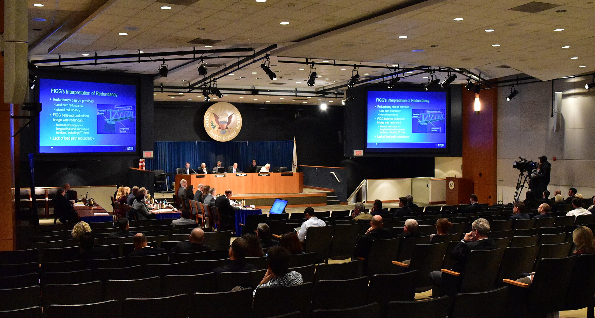 Board-level audit and compliance hearing room